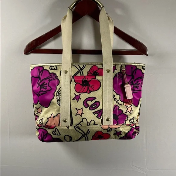 Vintage Coach Poppy Kyra Tote with Floral Pattern - Picture 3 of 17